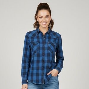 Levi's Dark Blue Denim Cotton Shirt